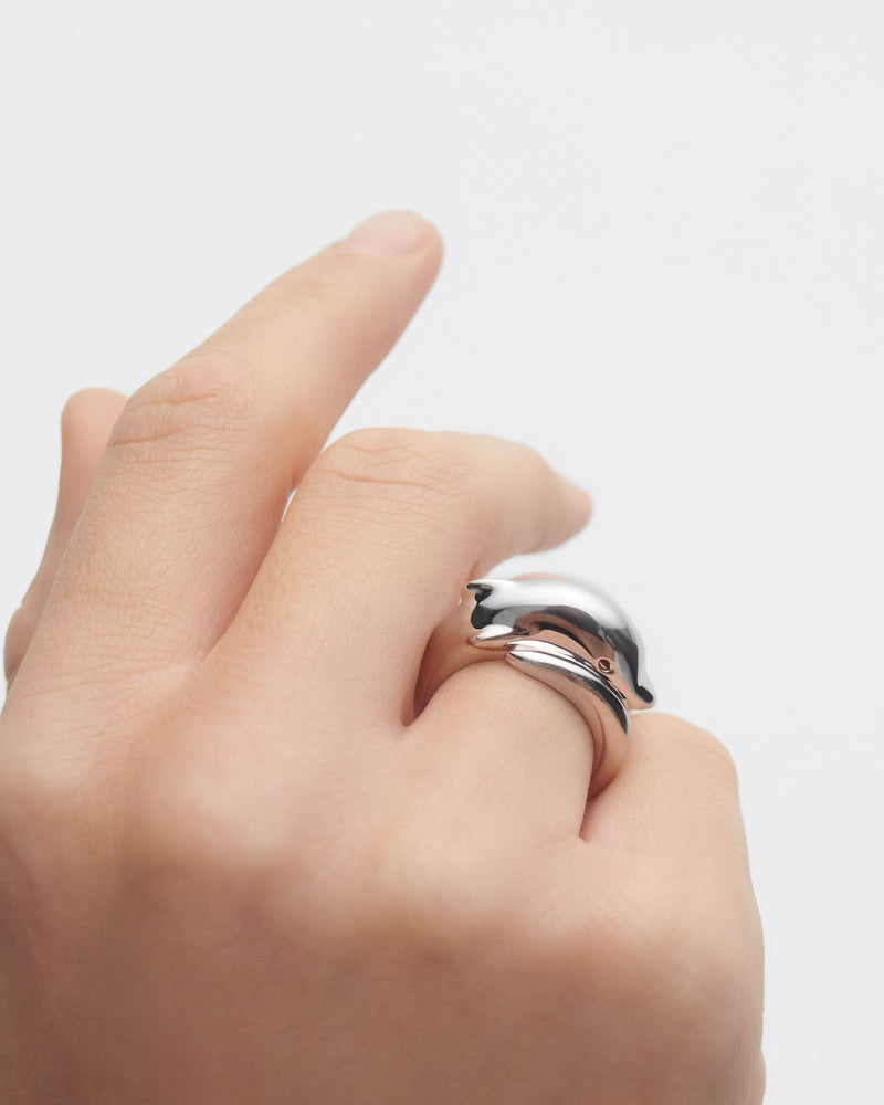 Anillo de plata Dolphin - 
  
    Plata de Ley
  
