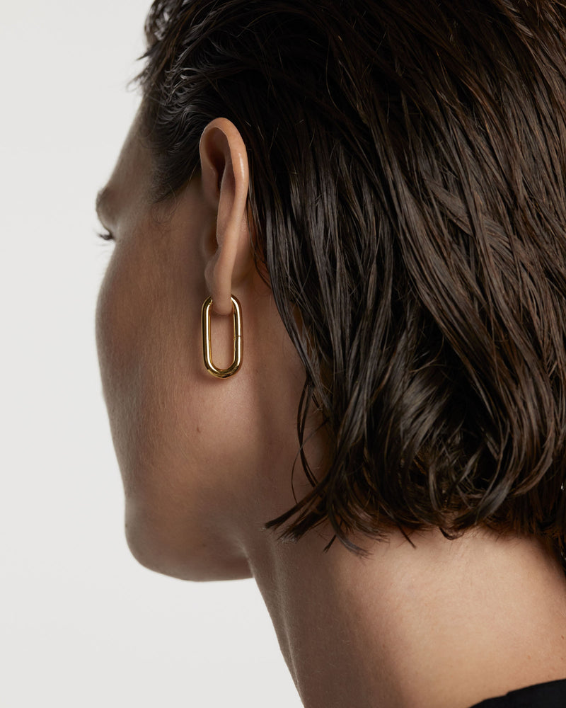 Beat Hoop Earrings - 
  
    Brass / 18K Gold plating
  
