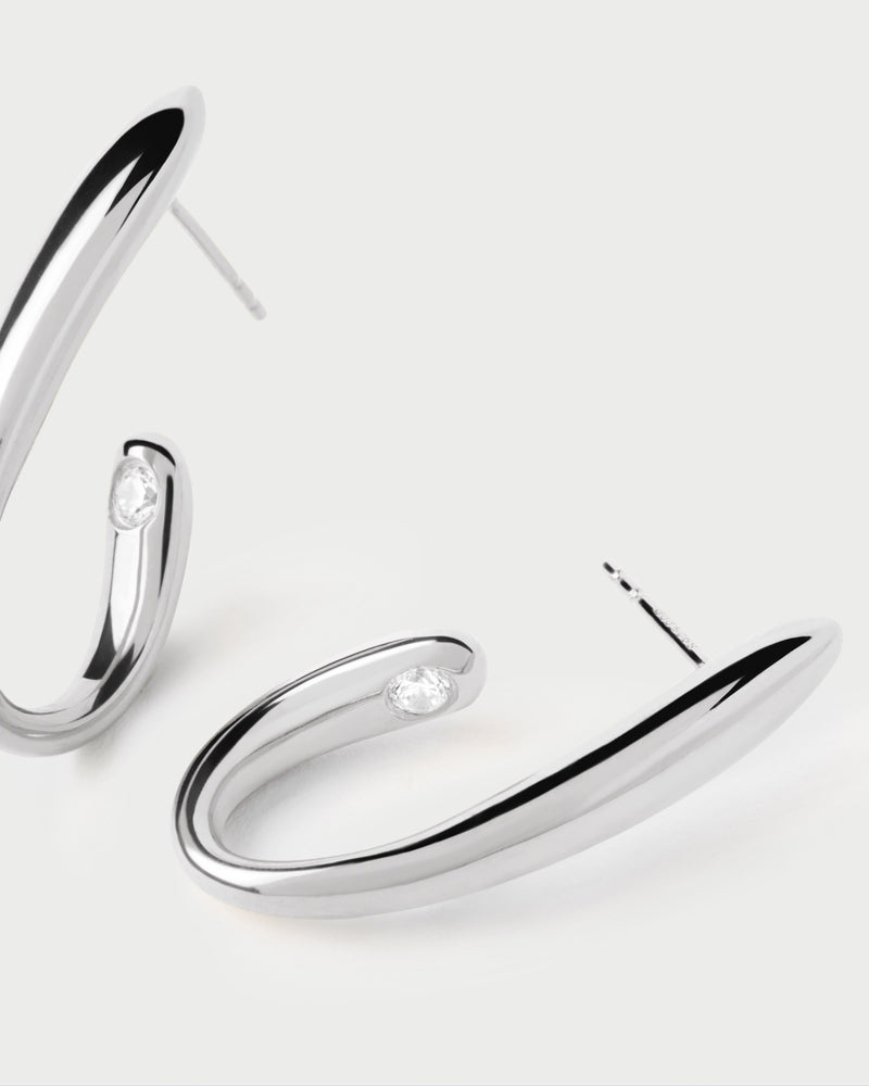 Volta silver hoops - 
  
    Sterling Silver
  

