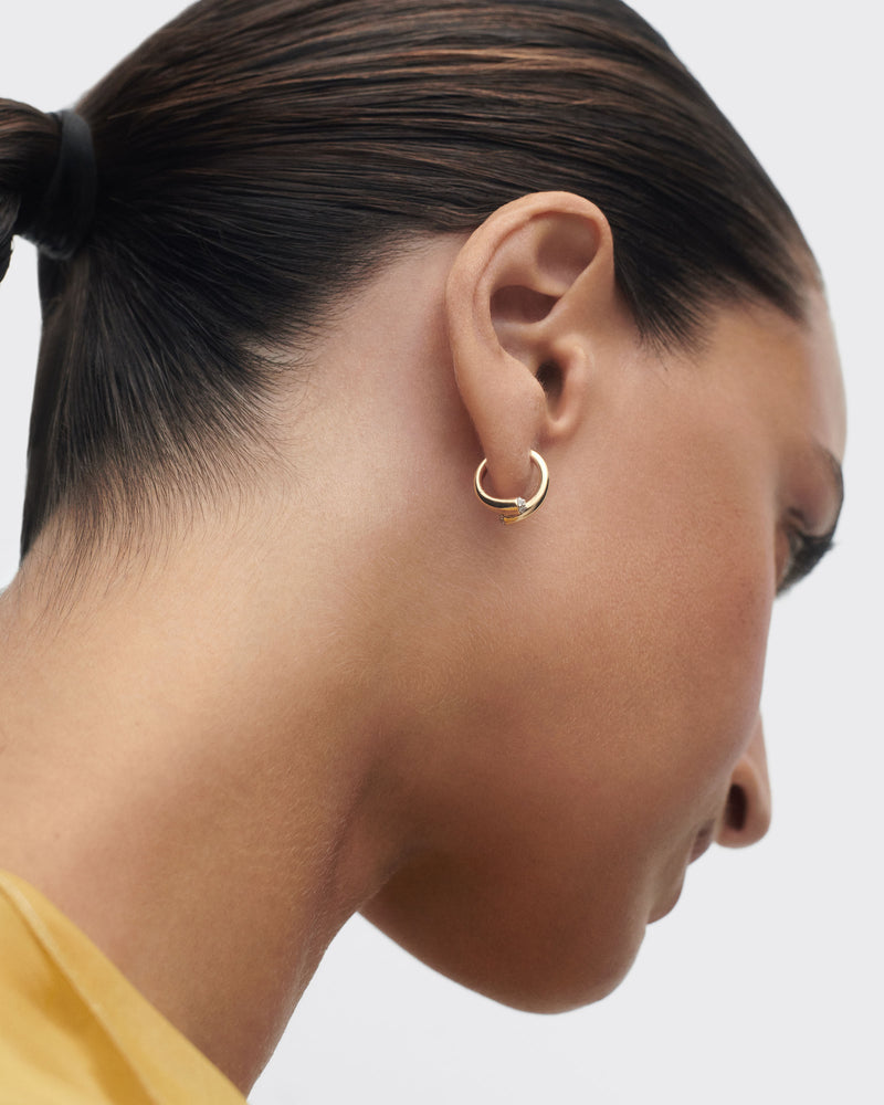 Orecchini a cerchio in diamanti e oro Eclipse - 
  
    Oro 18K
  
