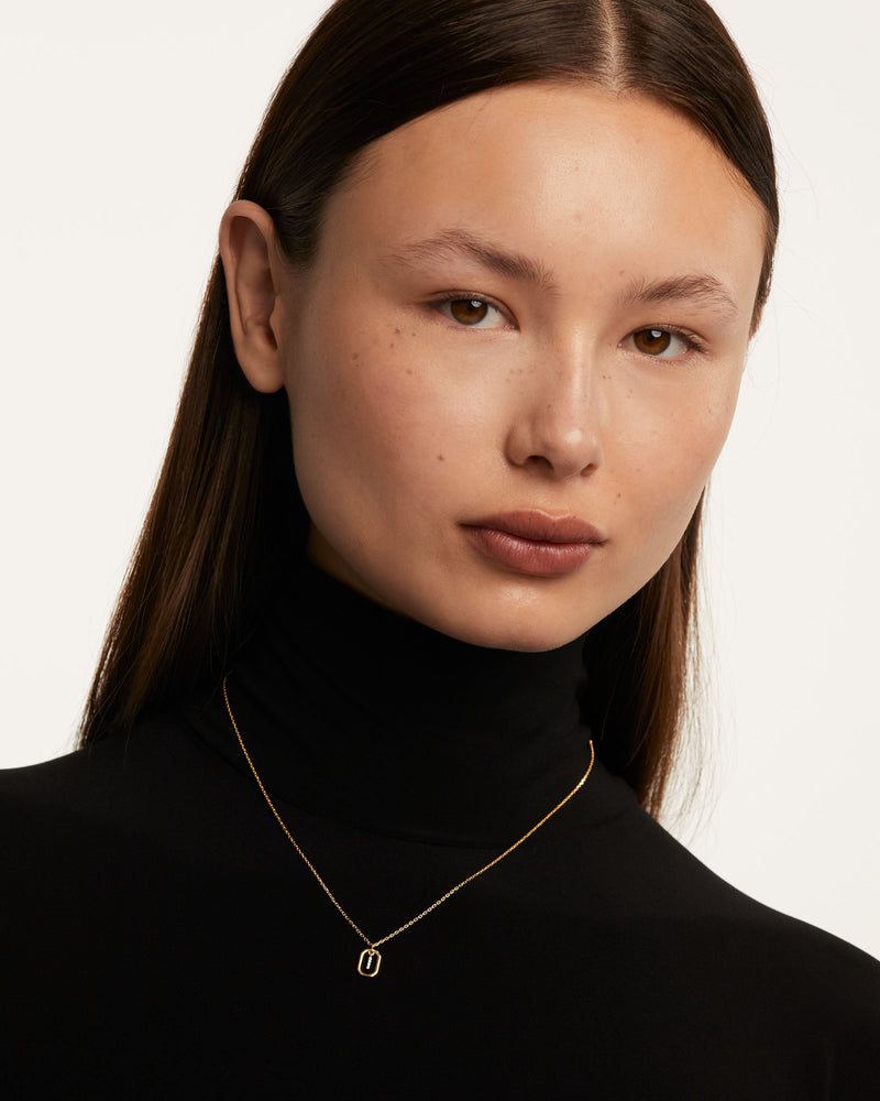 Collana Con Lettera I Mini - 
  
    Argento sterling / Placcatura in Oro 18K
  
