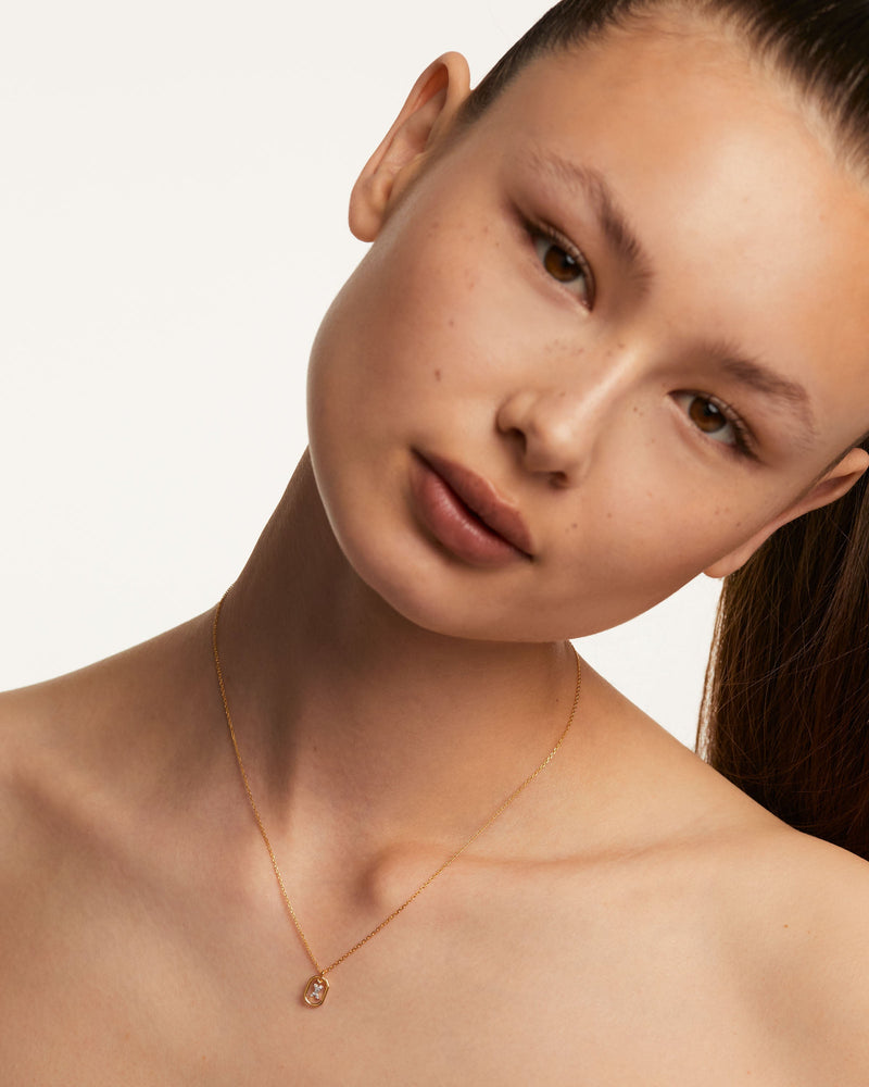 Collana Con Lettera X Mini - 
  
    Argento sterling / Placcatura in Oro 18K
  
