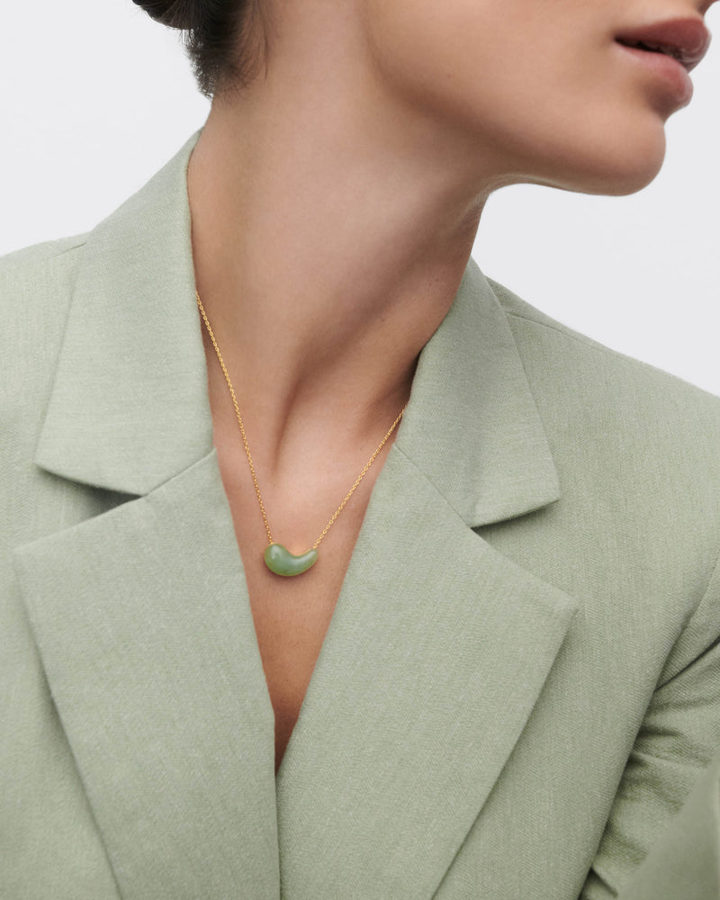 Collar Aventurina verde Aura - 
  
    Plata de Ley / Baño de Oro 18K
  
