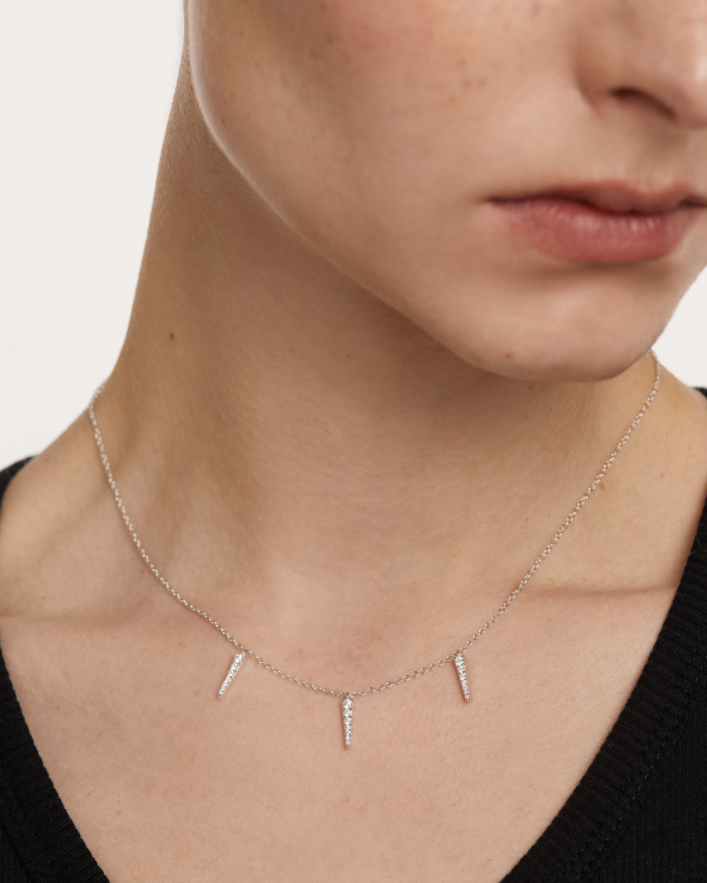 Crystal and zirconia  necklaces