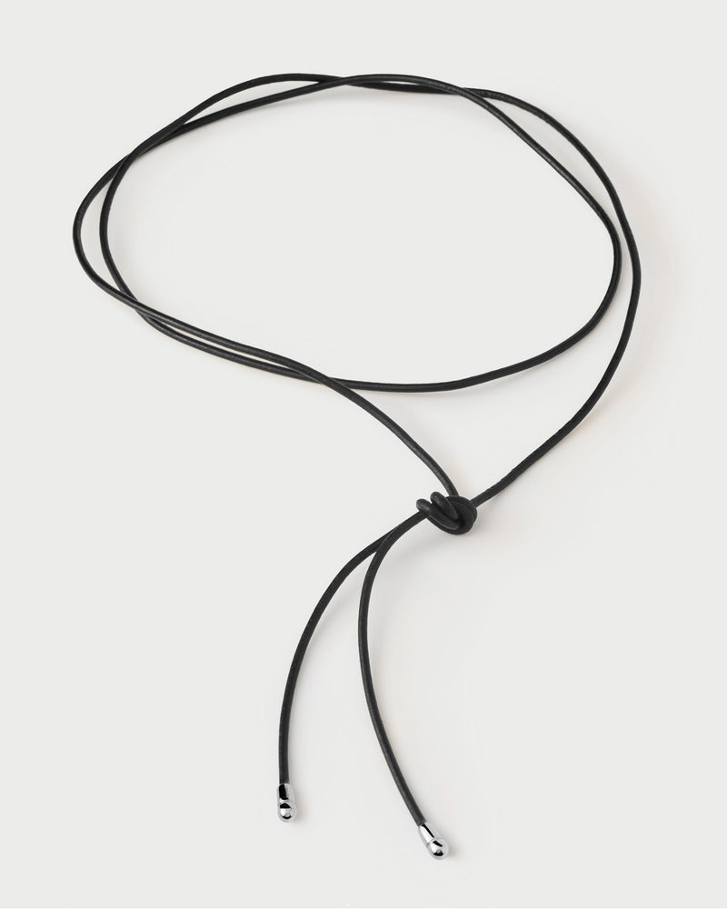 Dana Silver leather bow necklace - 
  
    Sterling Silver
  
