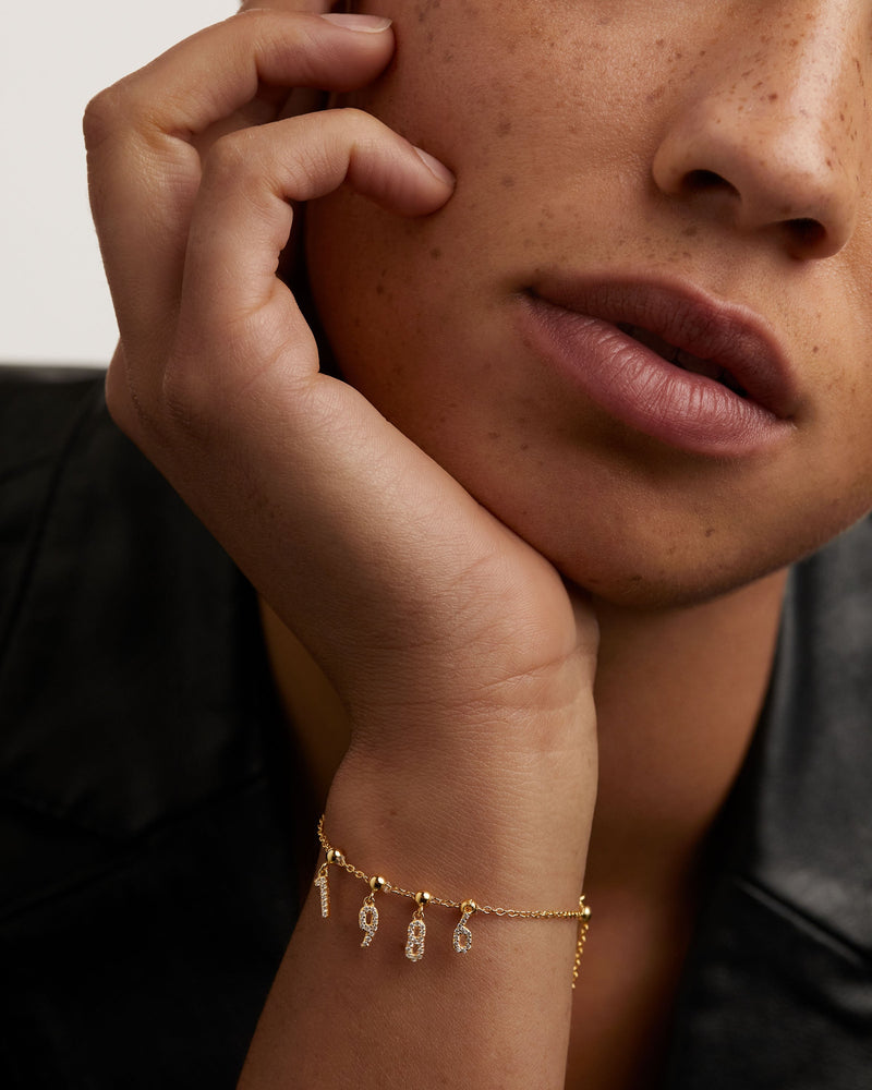 Charm Numero 6 - 
  
    Argento sterling / Placcatura in Oro 18K
  
