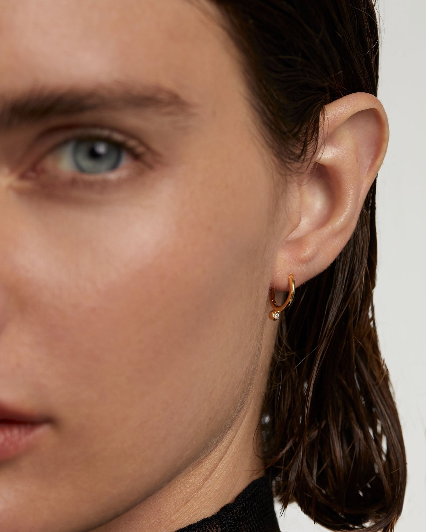 Crystal and zirconia  ear piercings