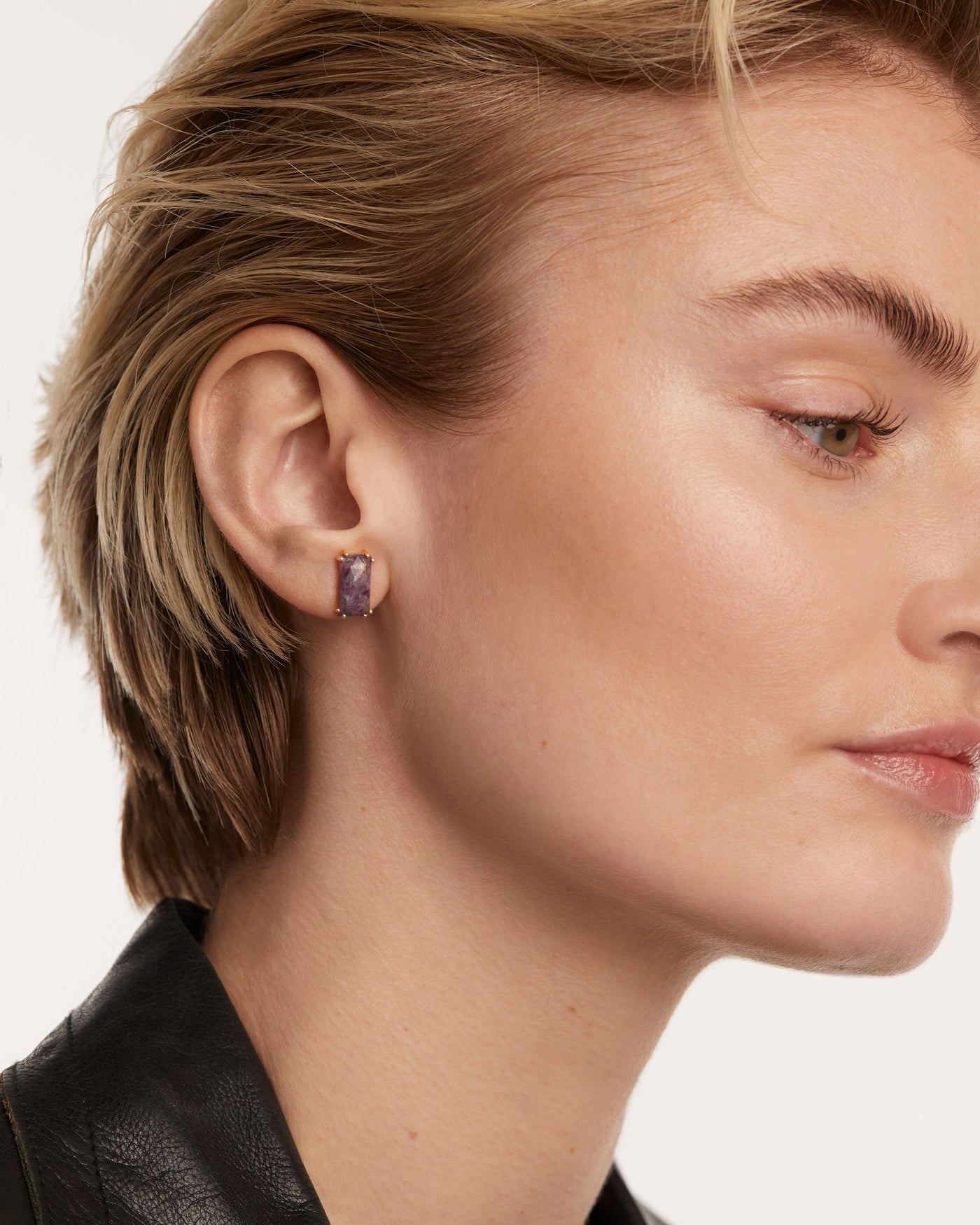 Charoite  ear piercings
