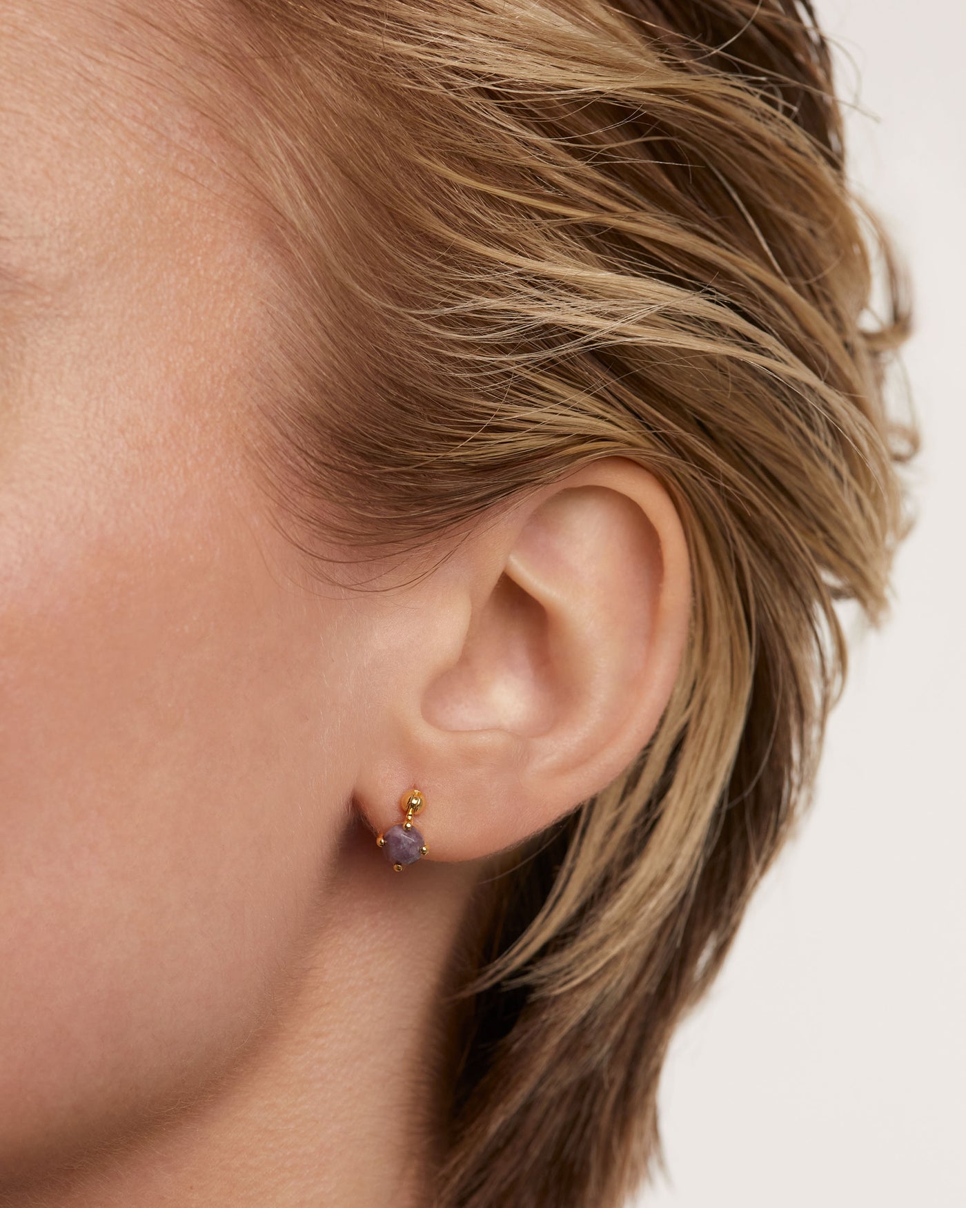 Charoite  ear piercings