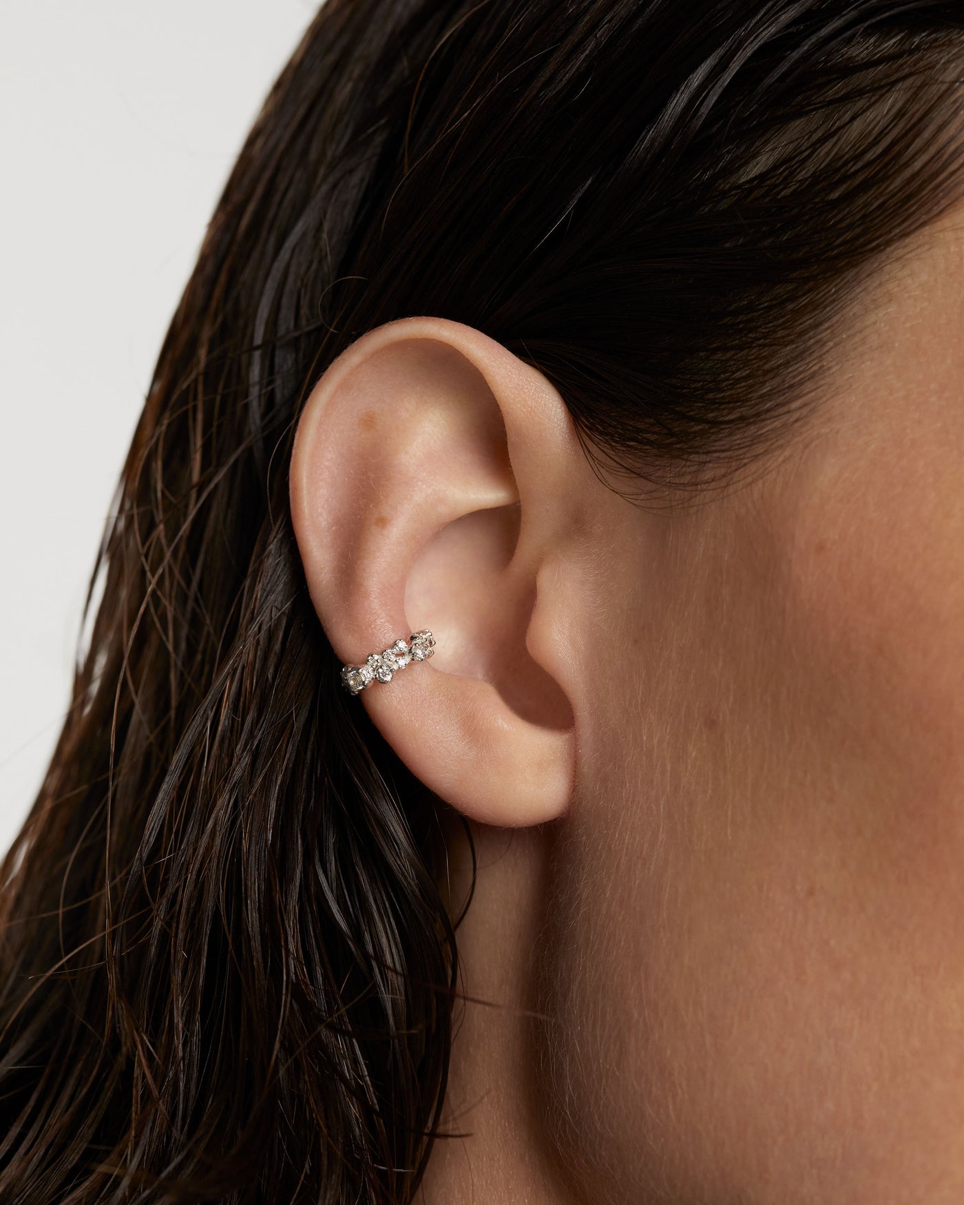 Crystal and zirconia  ear piercings