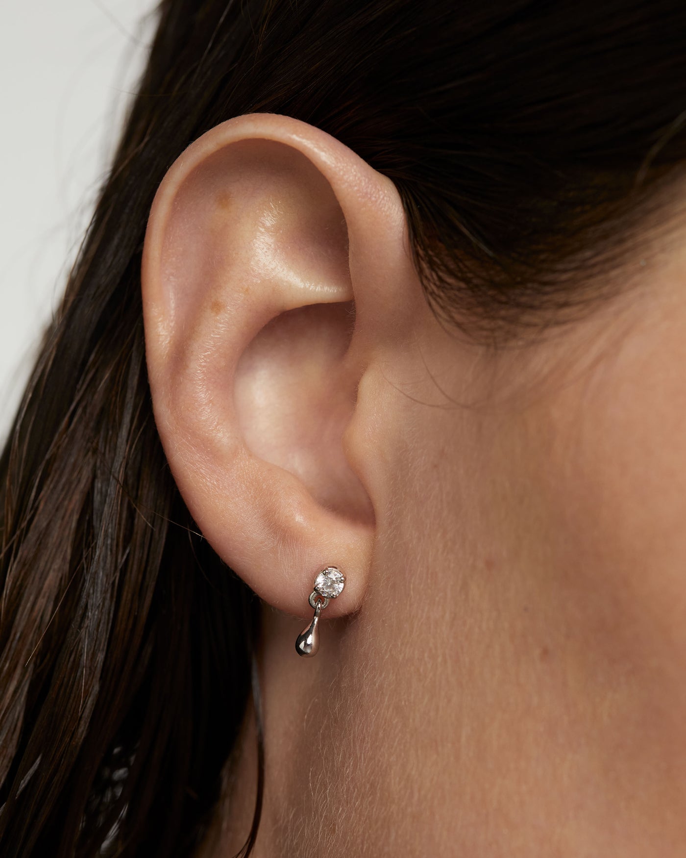 Crystal and zirconia  ear piercings