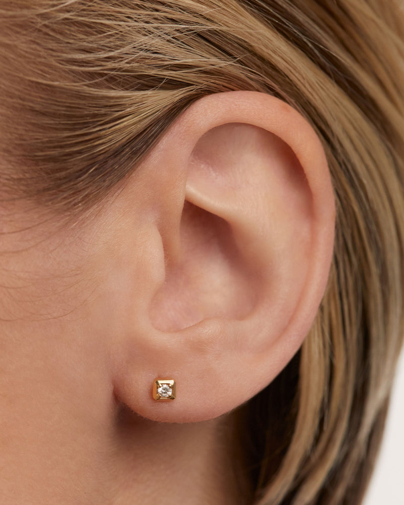 Diamond and gold Ava Single Earring - 
  
    18K Gold
  
