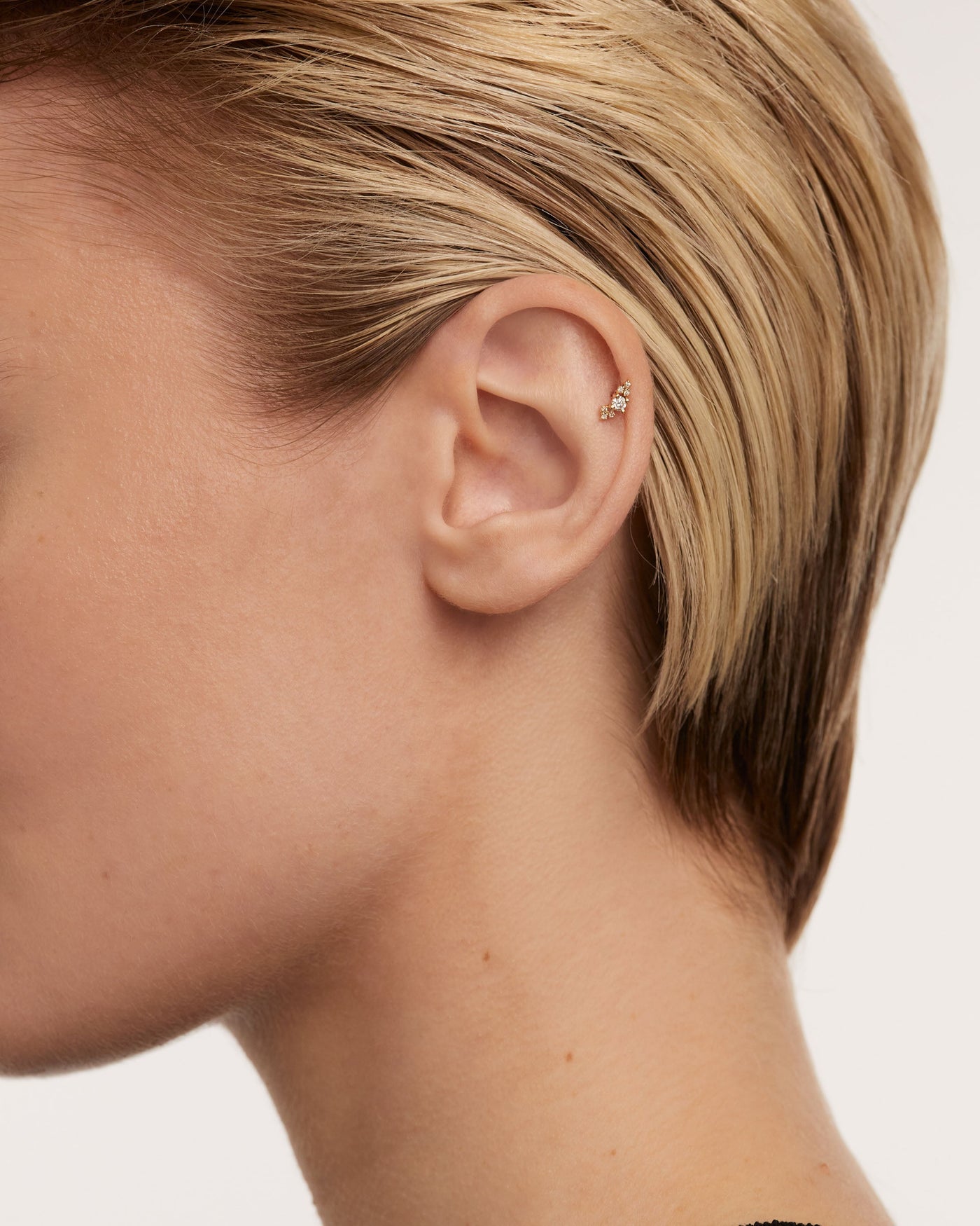Diamond  ear piercings