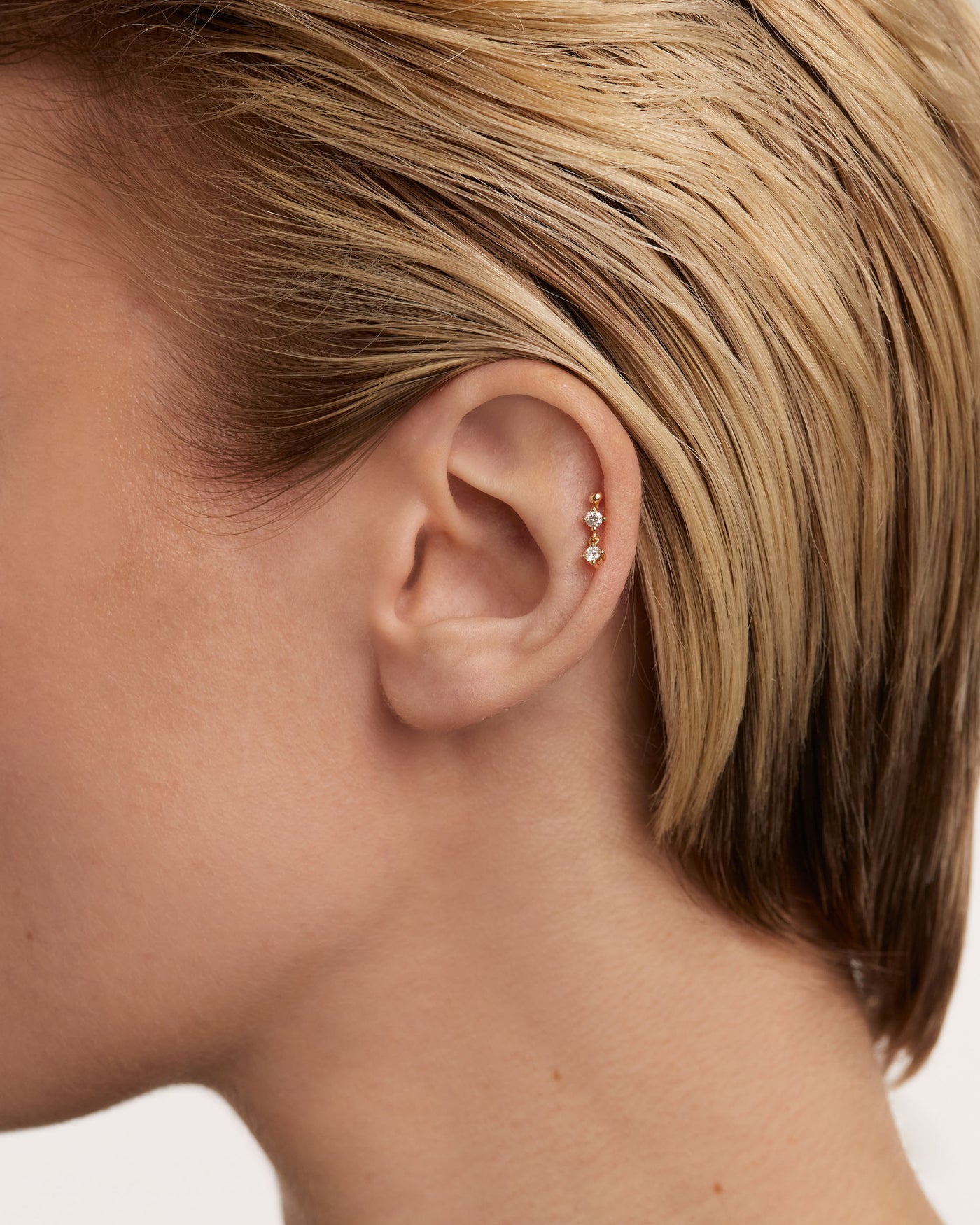 Diamond  ear piercings