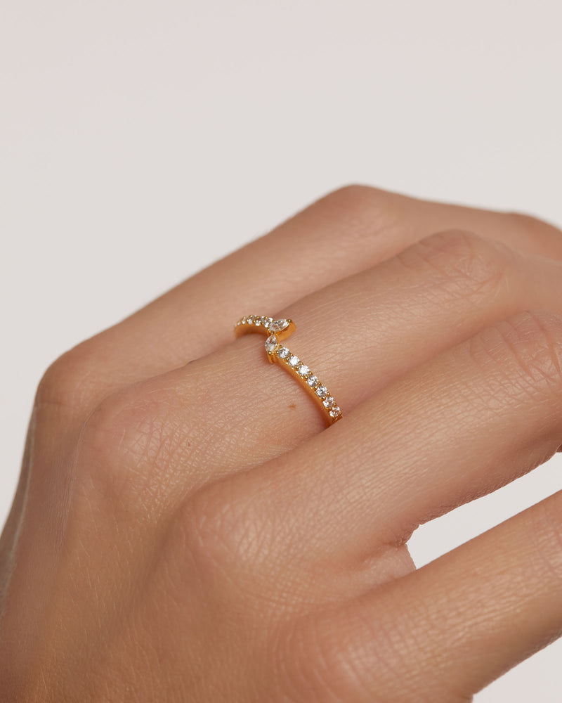 Anillo Nuvola - 
  
    Plata de Ley / Baño de Oro 18K
  
