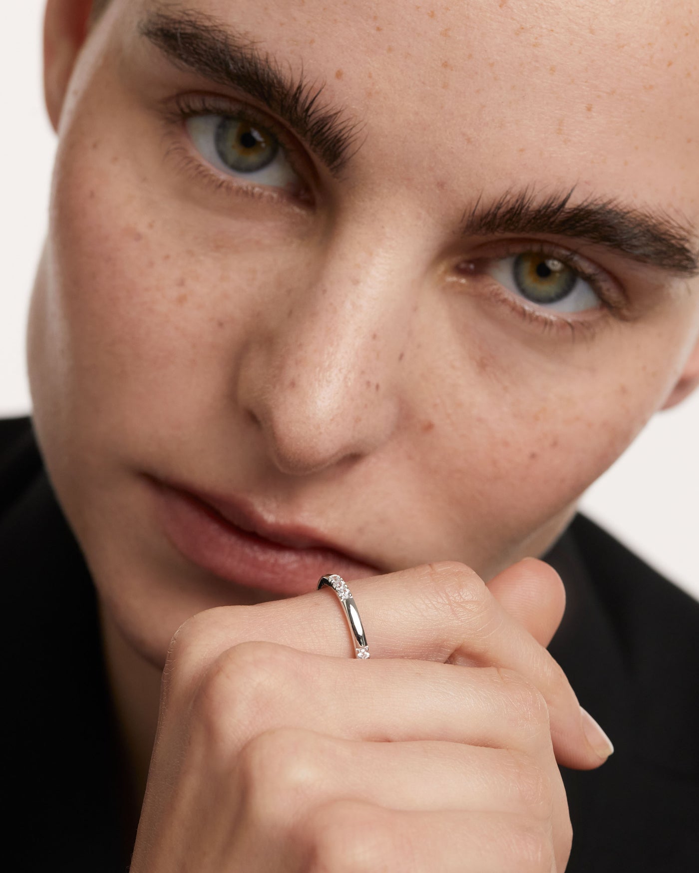 Crystal and zirconia  rings