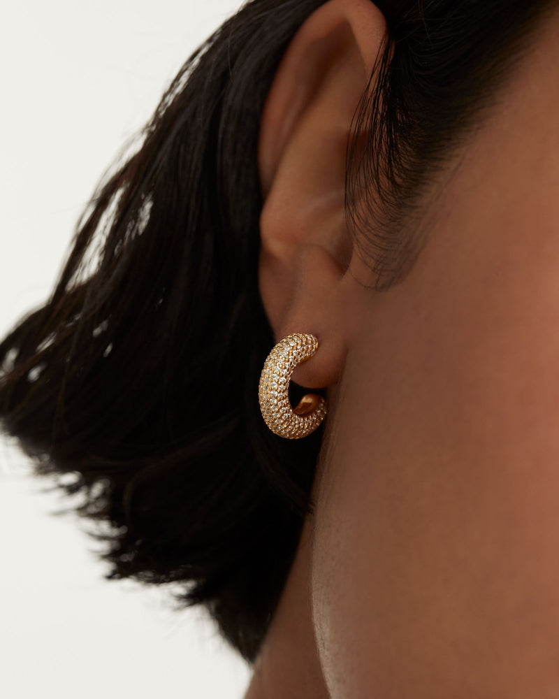 King Earrings - 
  
    Sterling Silver / 18K Gold plating
  
