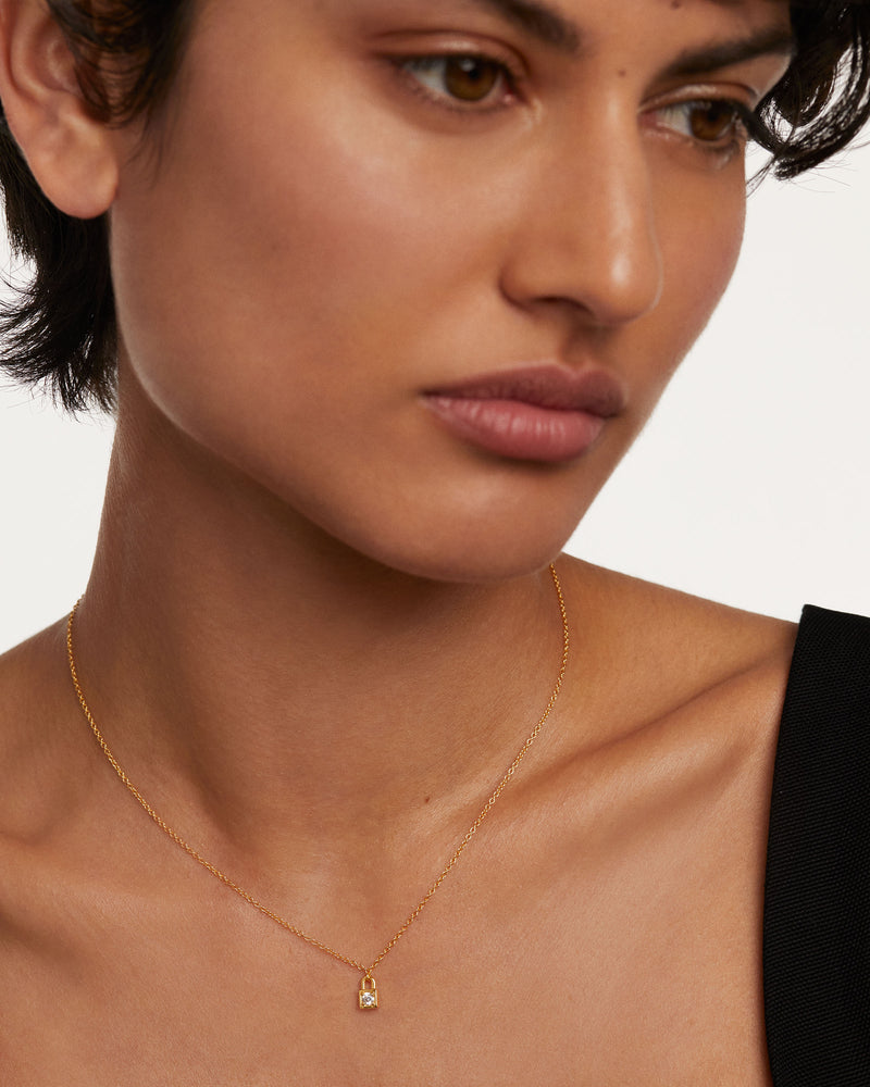 Padlock Necklace - 
  
    Sterling Silver / 18K Gold plating
  
