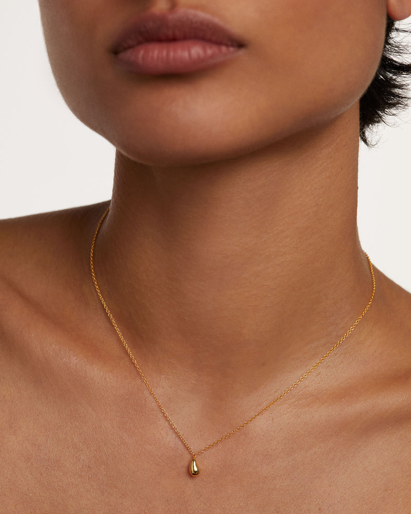 Drop Necklace - 
  
    Sterling Silver / 18K Gold plating
  
