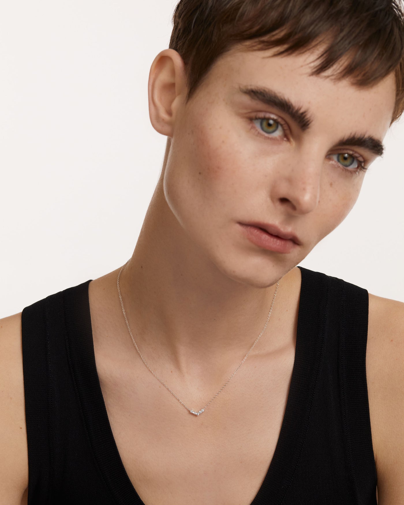 Crystal and zirconia  necklaces