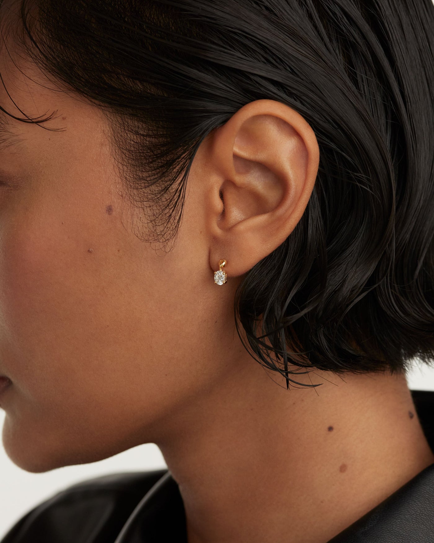 Crystal and zirconia  ear piercings