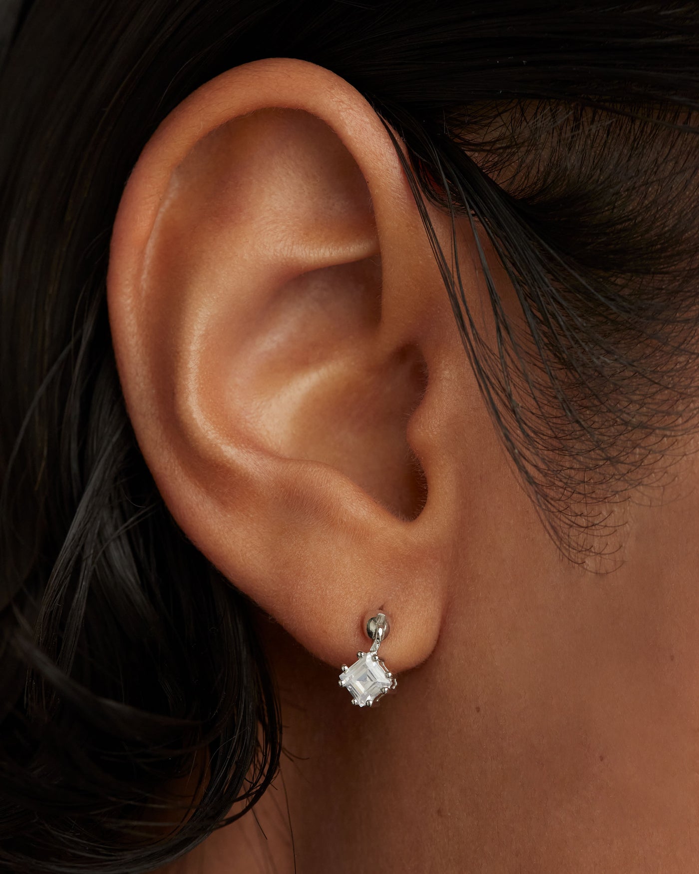 Crystal and zirconia  ear piercings