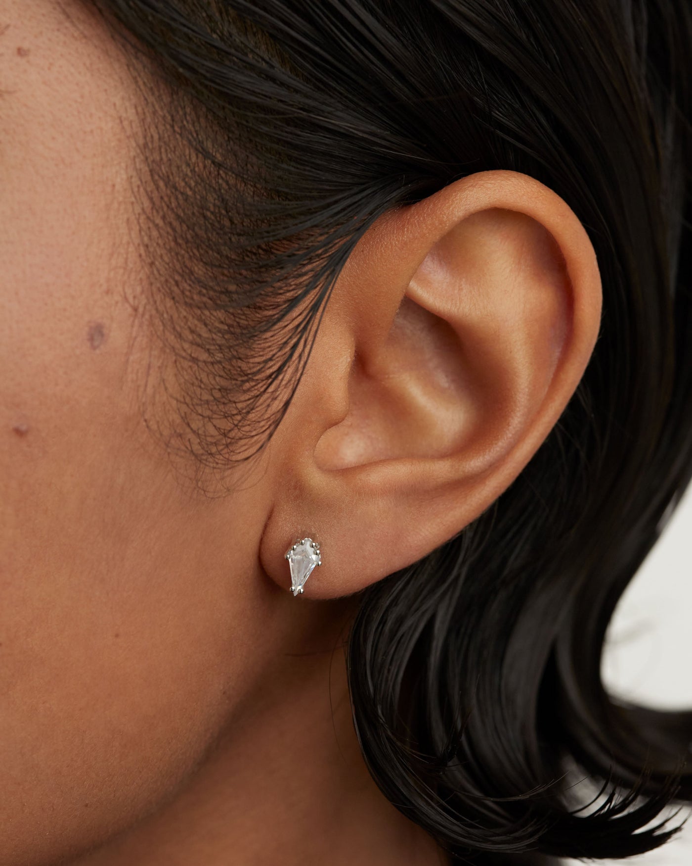 Crystal and zirconia  ear piercings