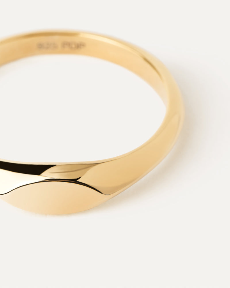 Anello Sigillo Duke - 
  
    Argento sterling / Placcatura in Oro 18K
  
