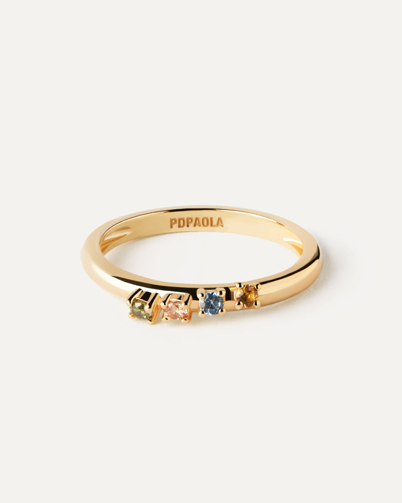 Anillo Rainbow Wing - 
  
    Plata de Ley / Baño de Oro 18K
  
