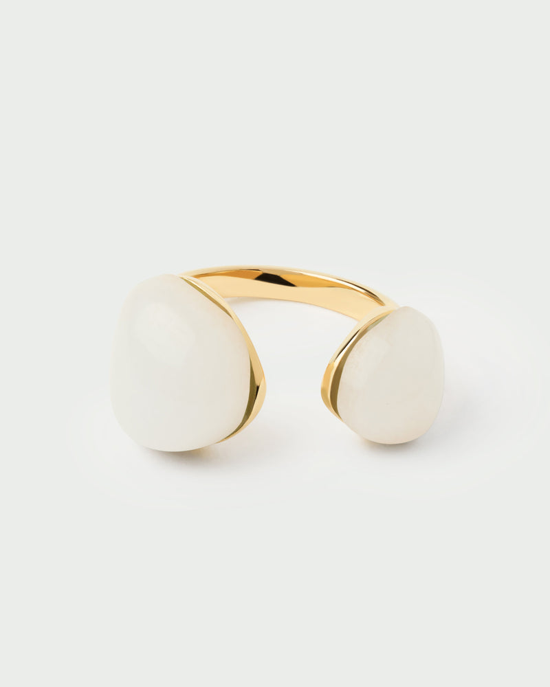Anillo Cuarzo Gravity - 
  
    Plata de Ley / Baño de Oro 18K
  
