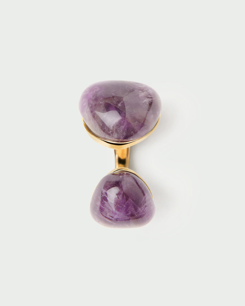 Anillo Amatista Gravity - 
  
    Plata de Ley / Baño de Oro 18K
  
