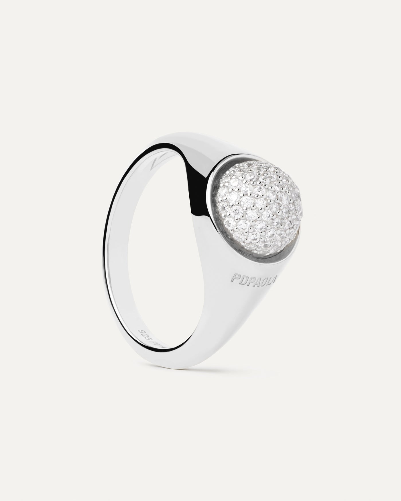 Anello in Argento Pavé Moon 
  
    Argento sterling
  
