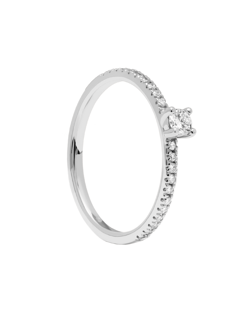 Anillo de Diamantes Y Oro Blanco Solstice - 
  
    Oro Blanco 18K / Baño de rodio en plata
  
