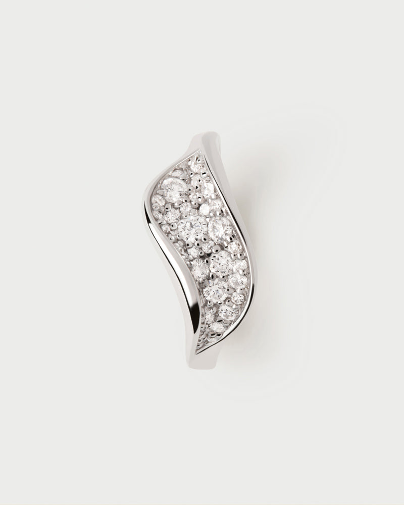 Anello in diamanti e oro bianco Violet - 
  
    Oro bianco 18K / Placcatura in argento rodiato
  
