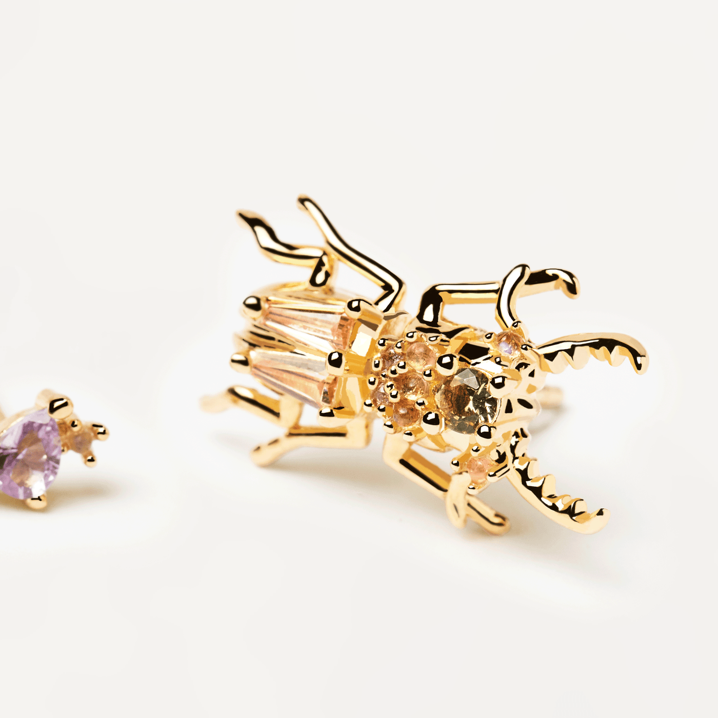 Pendientes Courage Beetle - 
  
    Plata de Ley / Baño de Oro 18K
  
