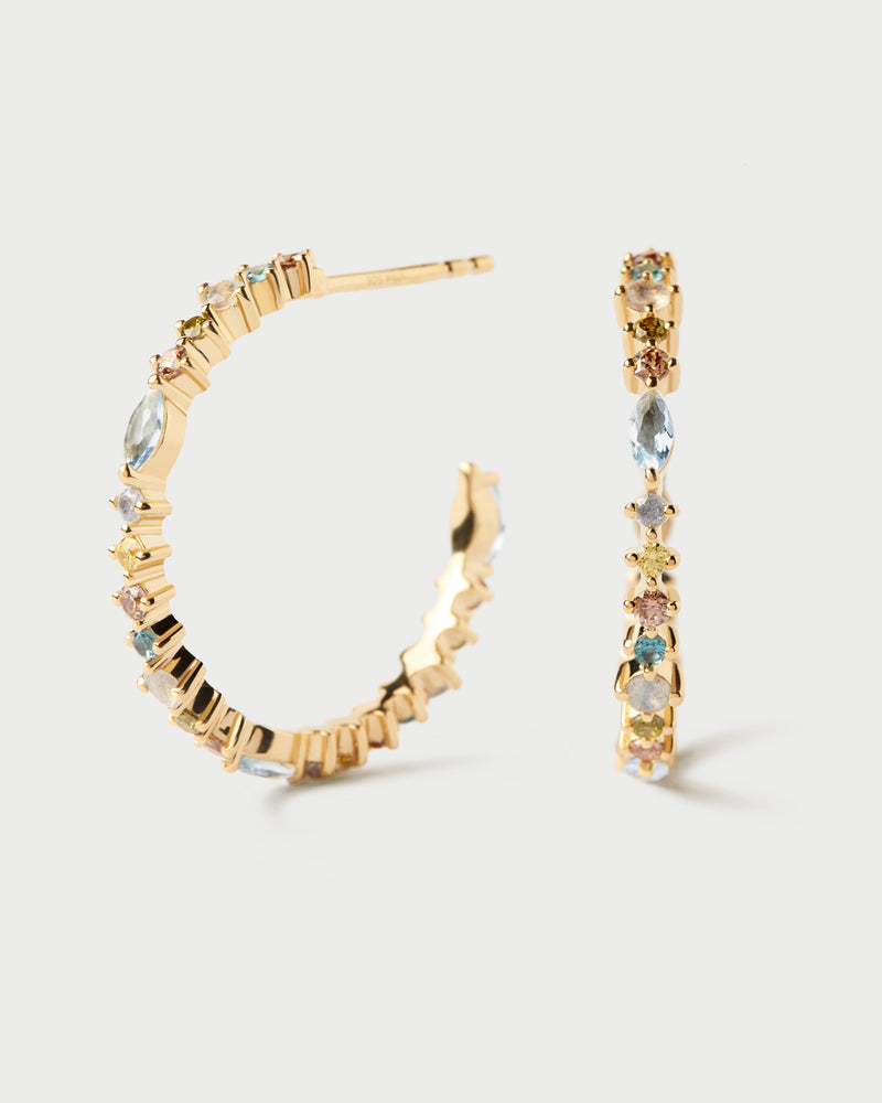 Aros Lotus - 
  
    Plata de Ley / Baño de Oro 18K
  

