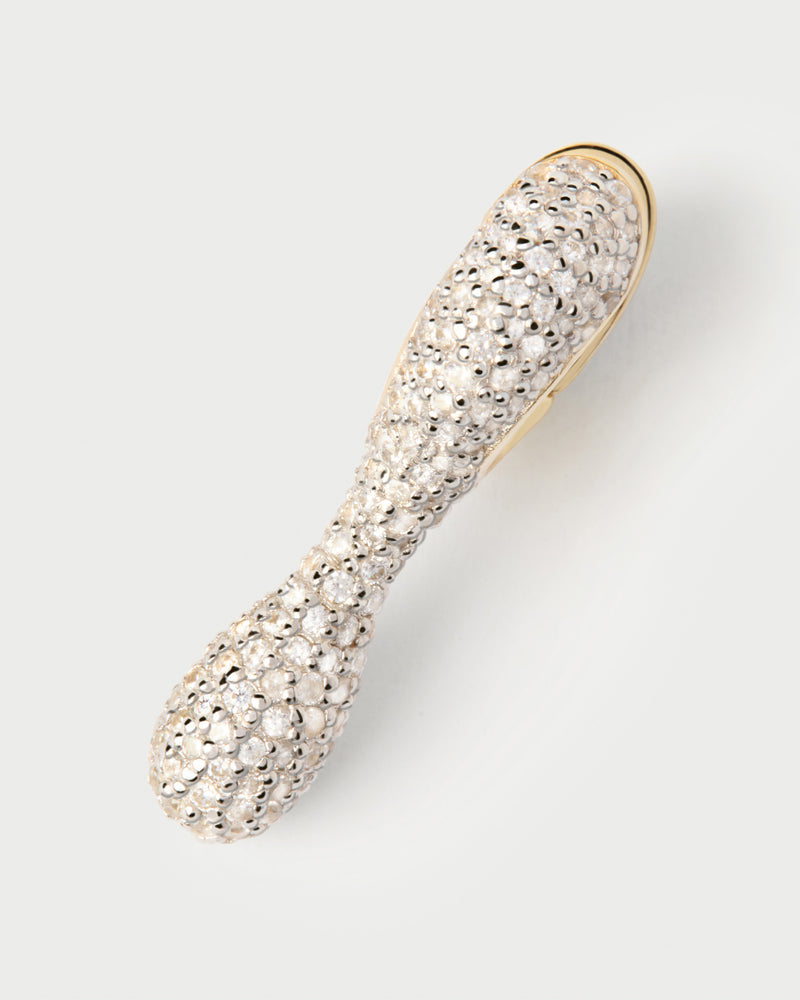 Pavé Ray hoops - 
  
    Sterling Silver / 18K Gold plating
  
