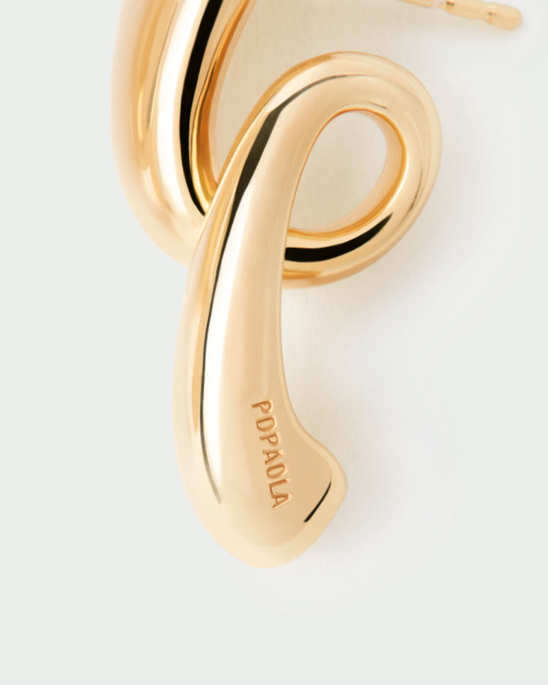 Pendientes Orbit - 
  
    Plata de Ley / Baño de Oro 18K
  
