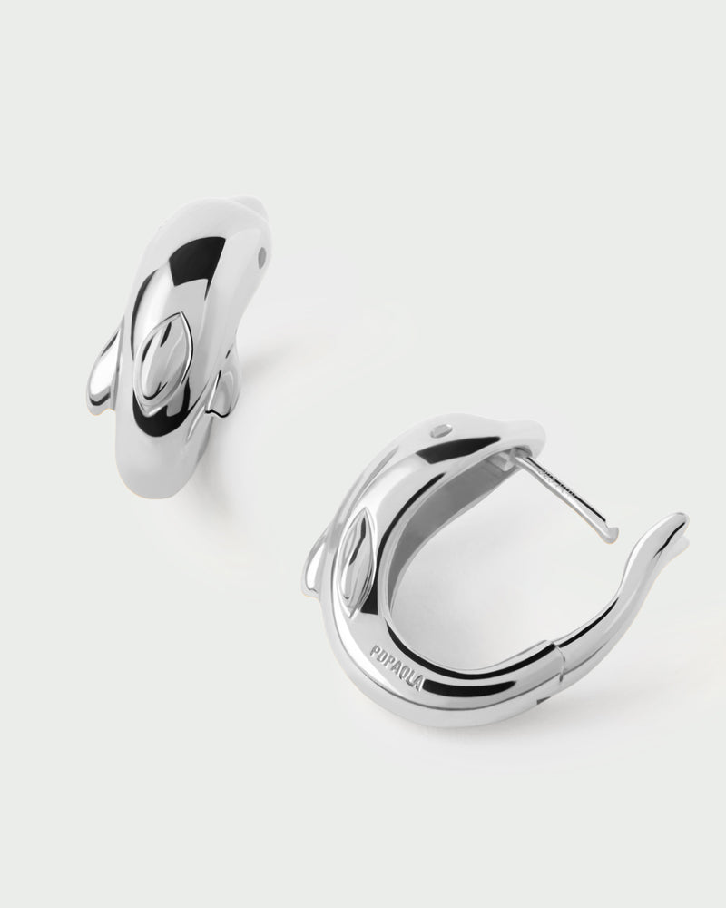 Aros de plata Mini Dolphin - 
  
    Plata de Ley
  
