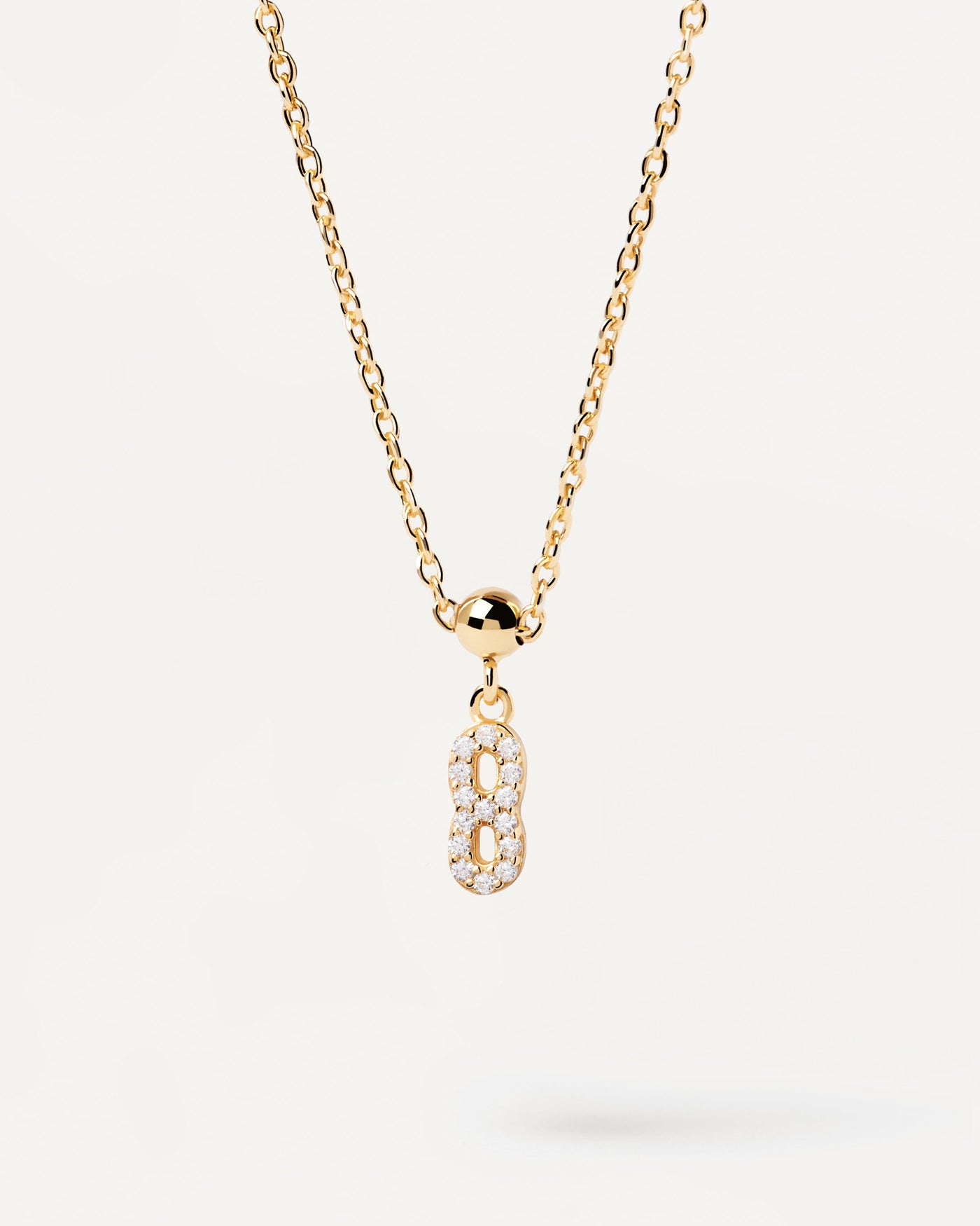 Number 8 necklace charm top