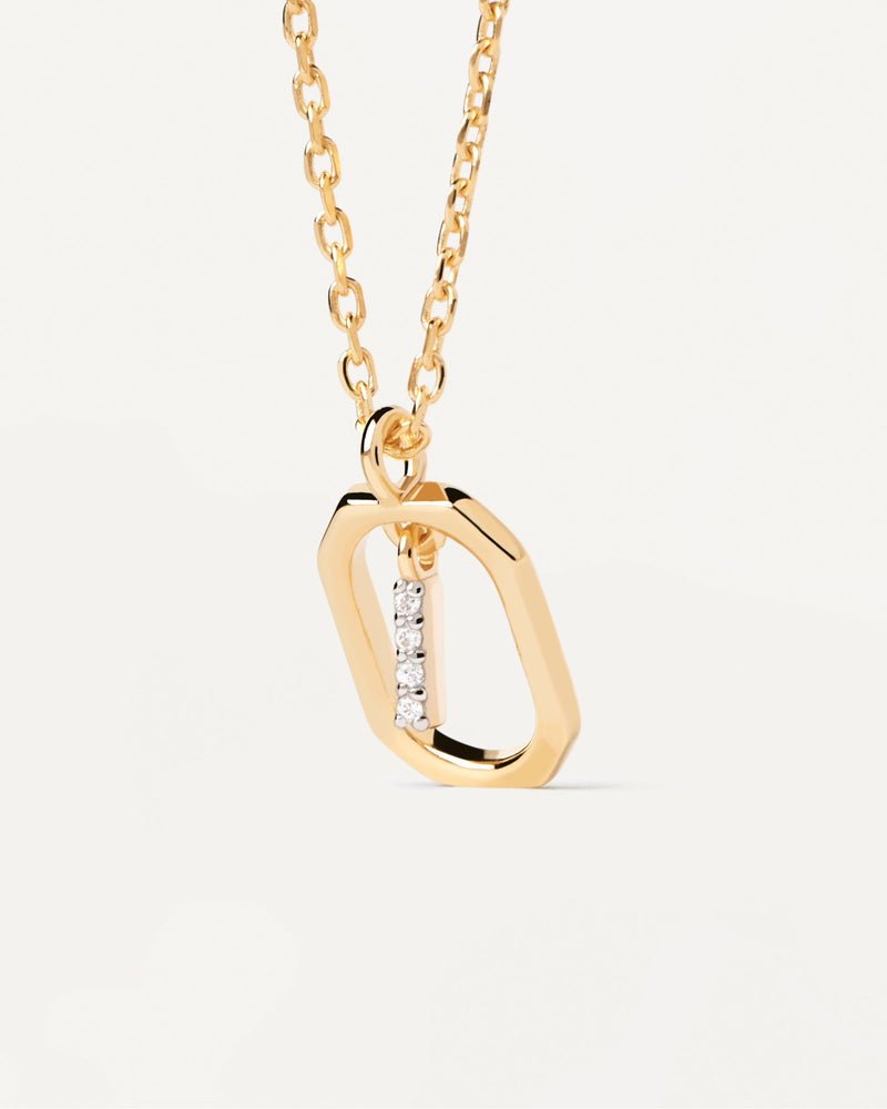 Collana Con Lettera I Mini - 
  
    Argento sterling / Placcatura in Oro 18K
  
