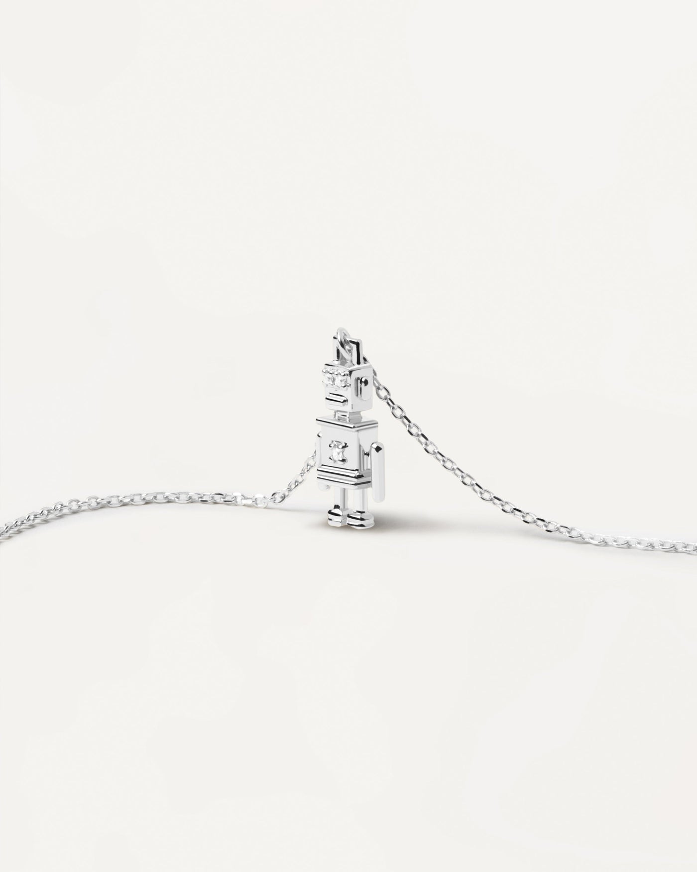 2023 Selection | Robert Silver Necklace. Sterling silver necklace with a robot pendant. Get the latest arrival from PDPAOLA. Place your order safely and get this Best Seller. Free Shipping.