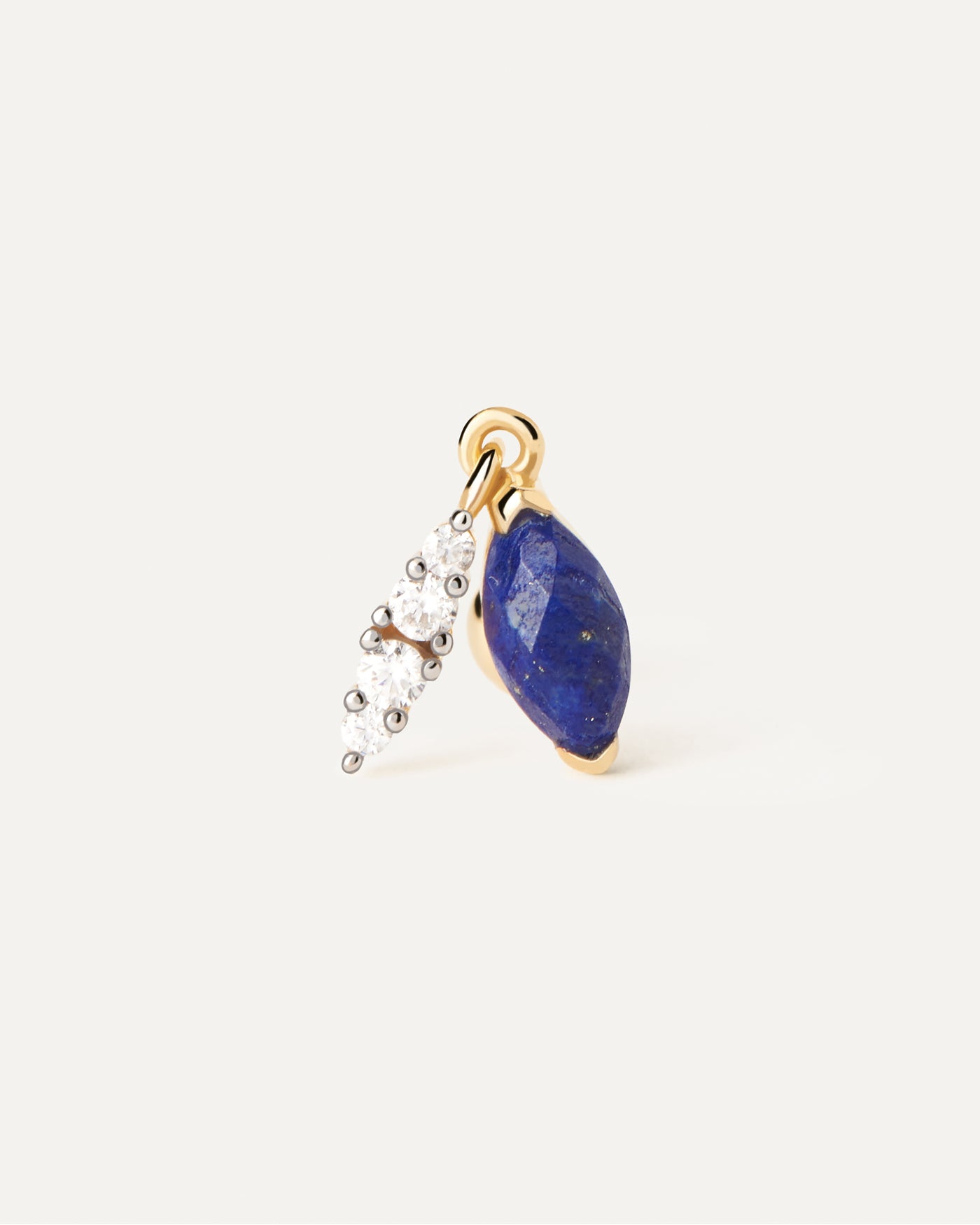 Boucle D'Oreille Individuelle Lapis-Lazuli Ginger - 
  
    Argent massif / Placage Or 18 Ct
  
