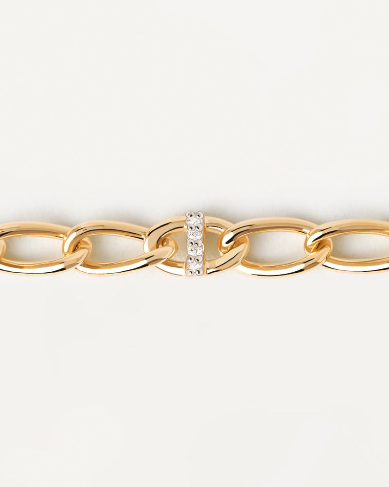 Letter I Chain Bracelet - 
  
    Sterling Silver / 18K Gold plating
  
