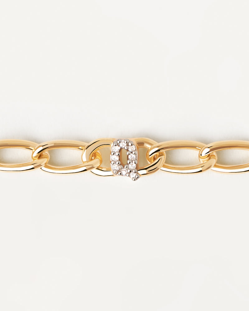 Letter Q Chain Bracelet - 
  
    Sterling Silver / 18K Gold plating
  
