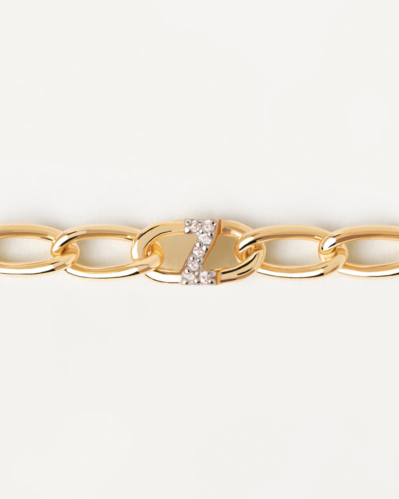 Letter Z Chain Bracelet - 
  
    Sterling Silver / 18K Gold plating
  
