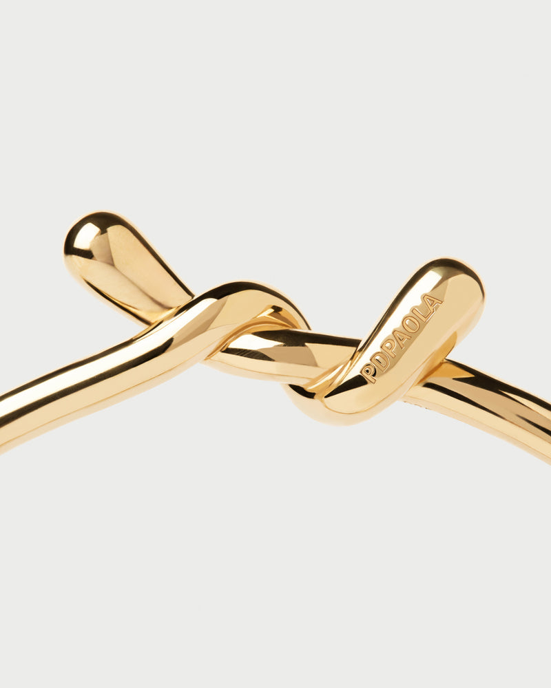 Bracciale rigido Twist - 
  
    Argento sterling / Placcatura in Oro 18K
  

