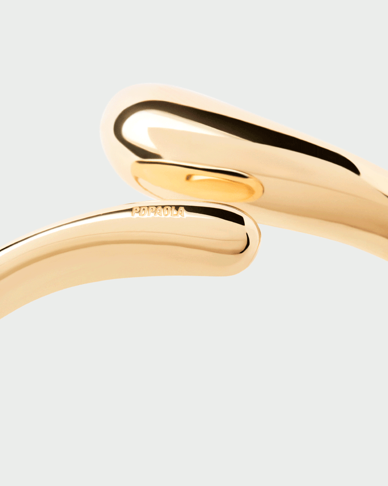 Bracciale rigido Orbit - 
  
    Argento sterling / Placcatura in Oro 18K
  
