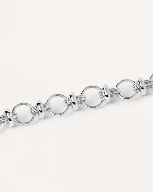 Sterling silver chain bracelet with round links | Meraki Sterling silver chain bracelet with round links | Meraki