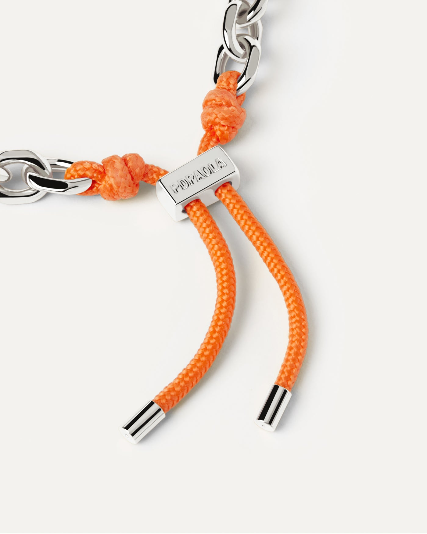 Tangerine Essential Rope and Chain Bracelet - 
  
    Rope / Rhodium silver plating
  

